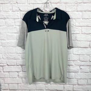 Oakley Hydrolix Two Tone Logo Casual Polo Size Large
